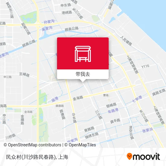 民众村(川沙路民春路)地图