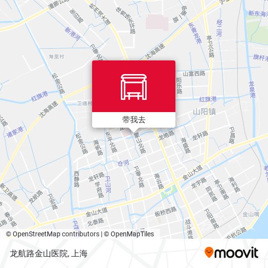 龙航路金山医院地图
