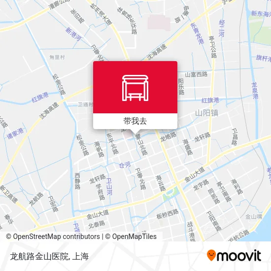 龙航路金山医院地图