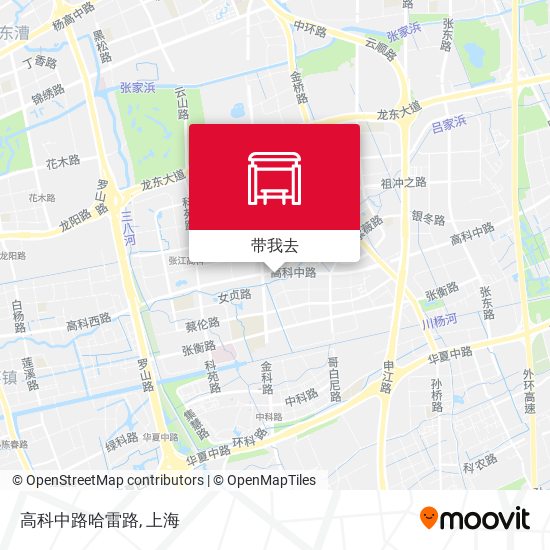 高科中路哈雷路地图
