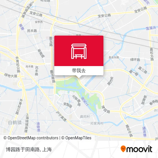 博园路于田南路地图