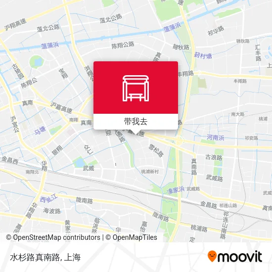 水杉路真南路地图