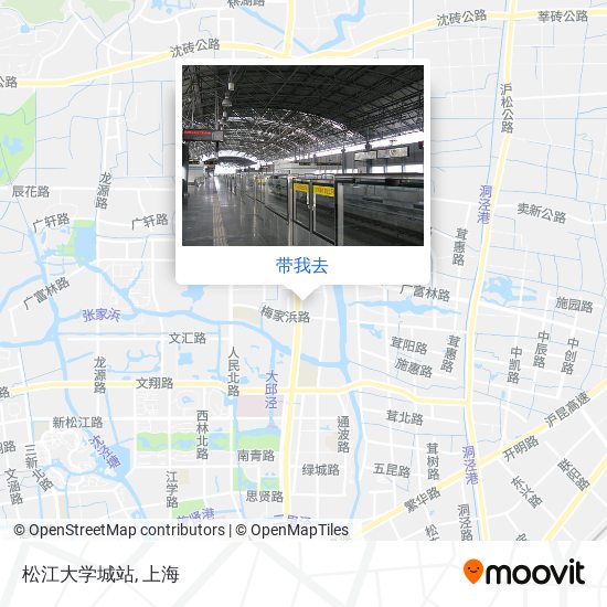 松江大学城站地图