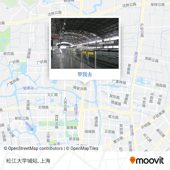 松江大学城站地图
