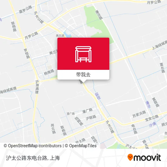 沪太公路东电台路地图
