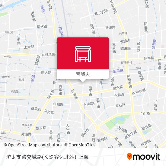 沪太支路交城路(长途客运北站)地图