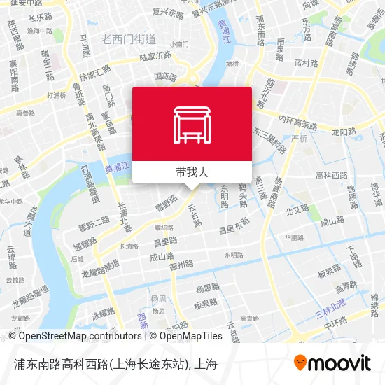 浦东南路高科西路(上海长途东站)地图