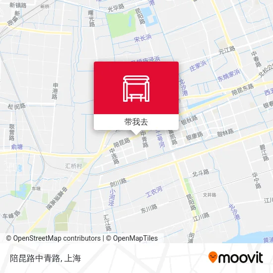陪昆路中青路地图
