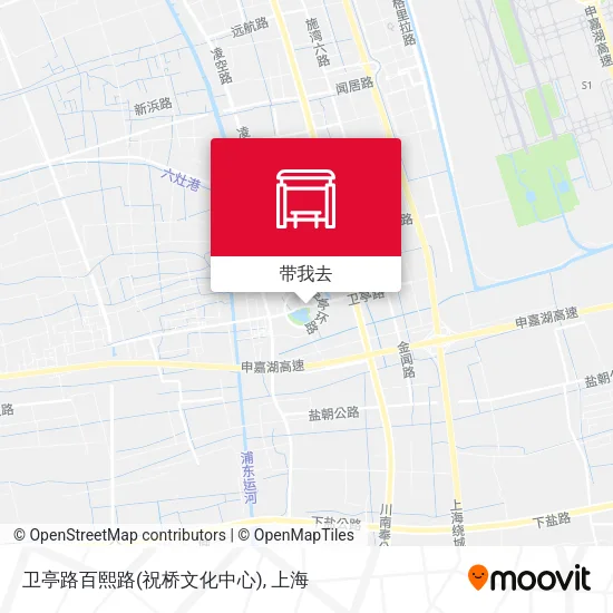 卫亭路百熙路(祝桥文化中心)地图