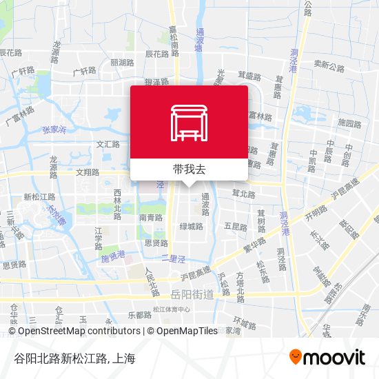 谷阳北路新松江路地图