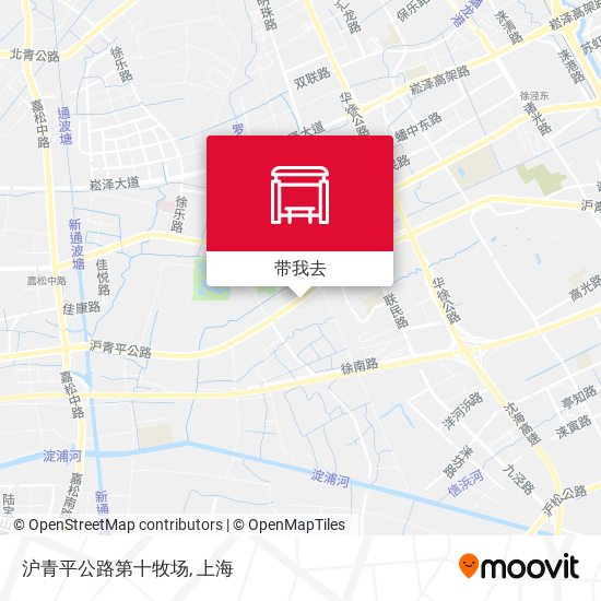 沪青平公路第十牧场地图