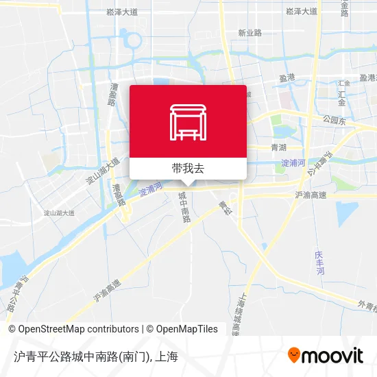 沪青平公路城中南路(南门)地图