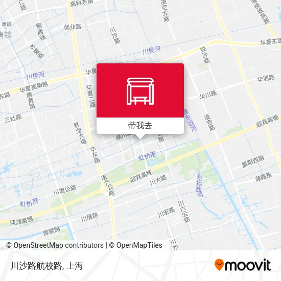 川沙路航校路地图