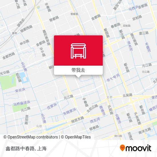 鑫都路中春路地图