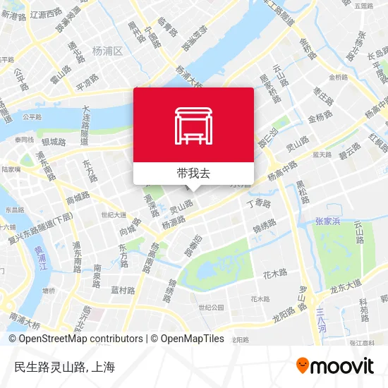 民生路灵山路地图