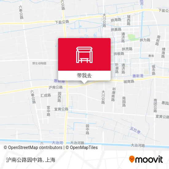沪南公路园中路地图