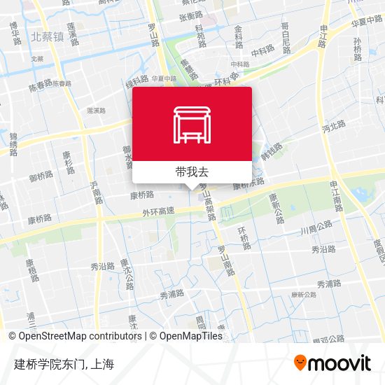 建桥学院东门地图