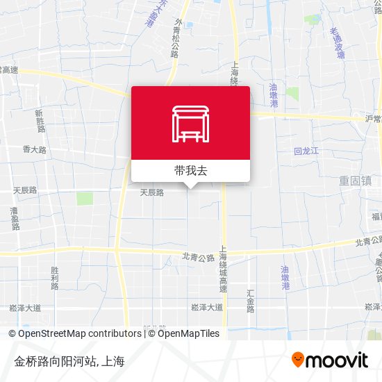 金桥路向阳河站地图
