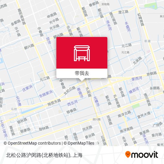 北松公路沪闵路(北桥地铁站)地图