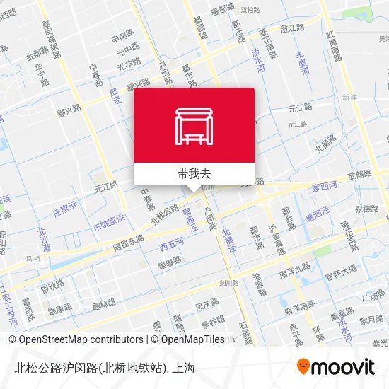 北松公路沪闵路(北桥地铁站)地图