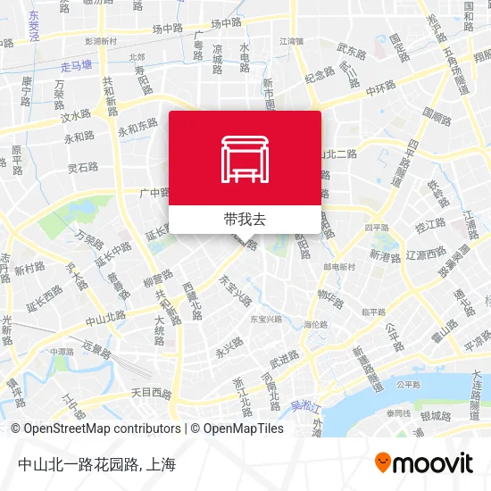 中山北一路花园路地图