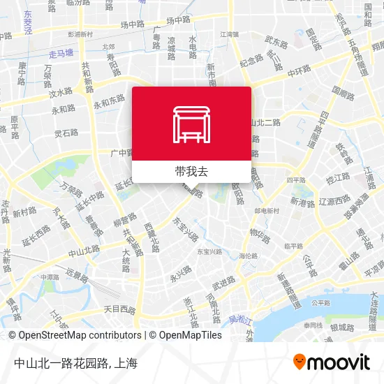 中山北一路花园路地图