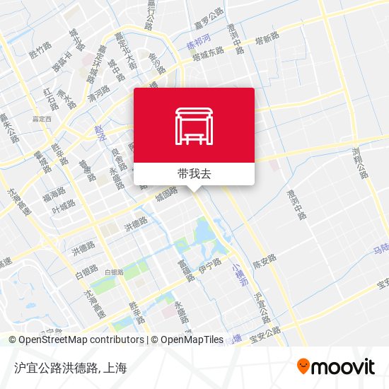 沪宜公路洪德路地图