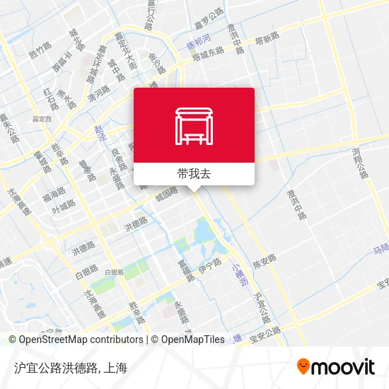 沪宜公路洪德路地图