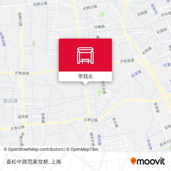 嘉松中路范家坟桥地图