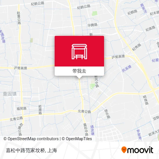 嘉松中路范家坟桥地图