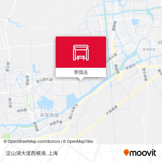 淀山湖大道西横港地图