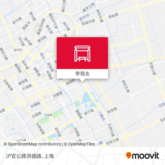 沪宜公路洪德路地图