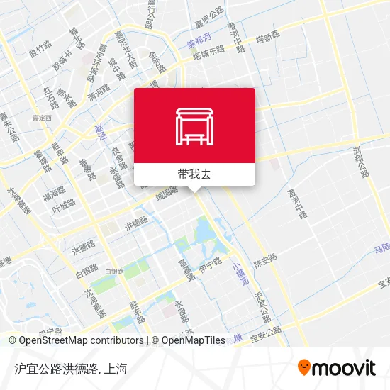 沪宜公路洪德路地图