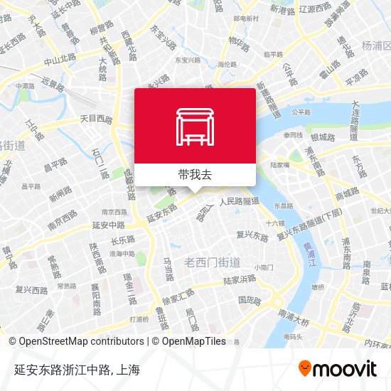 延安东路浙江中路地图