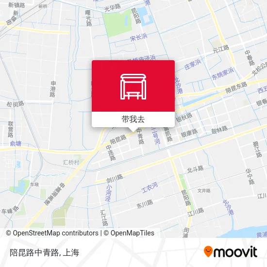 陪昆路中青路地图