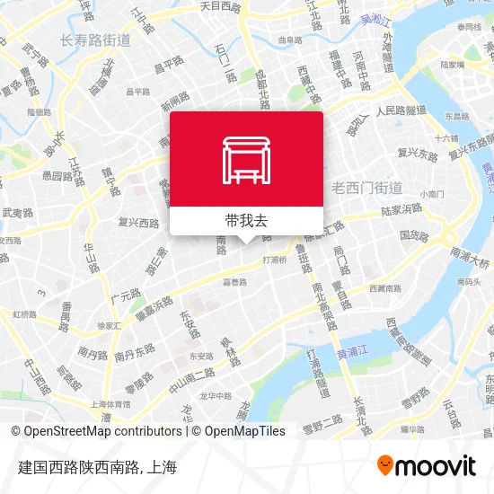 建国西路陕西南路地图