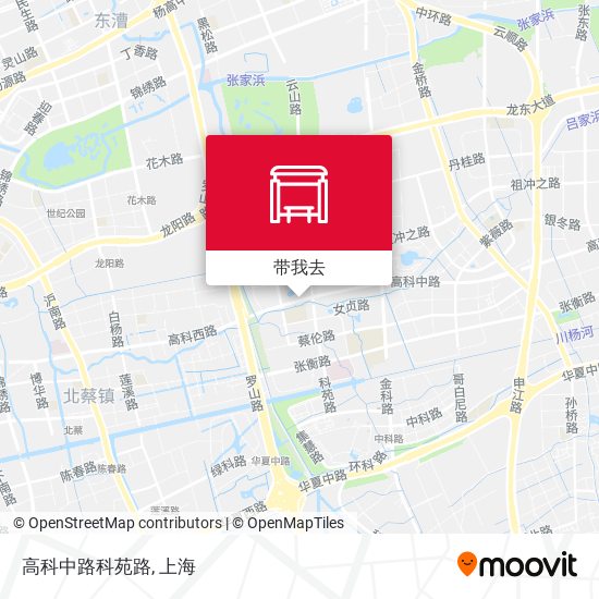 高科中路科苑路地图
