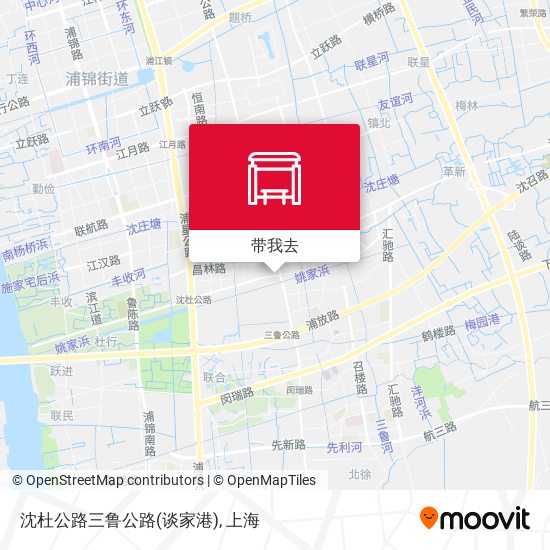 沈杜公路三鲁公路(谈家港)地图