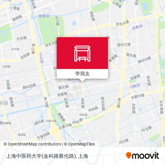 上海中医药大学(金科路蔡伦路)地图