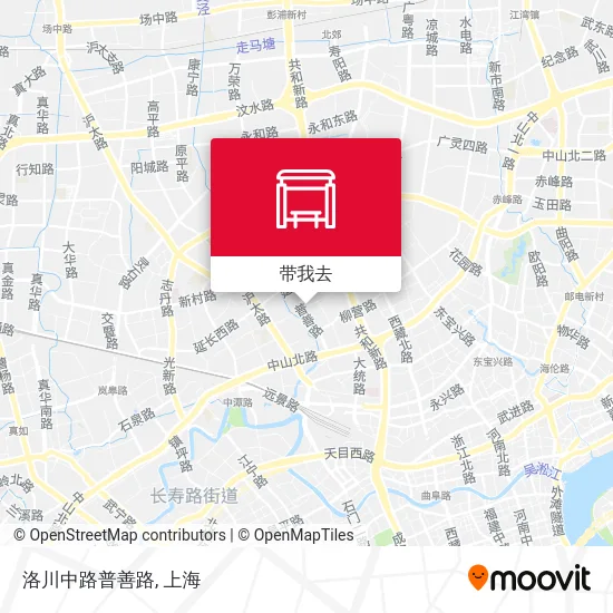 洛川中路普善路地图