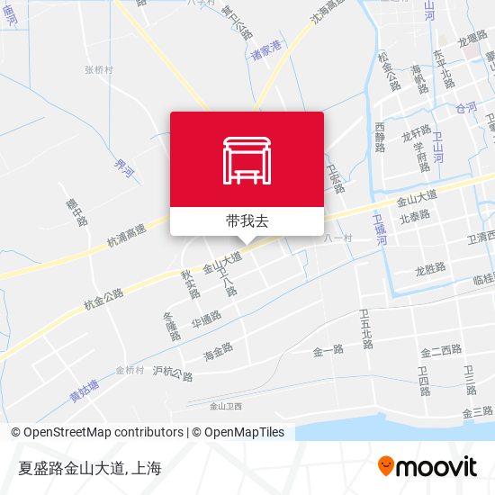 夏盛路金山大道地图
