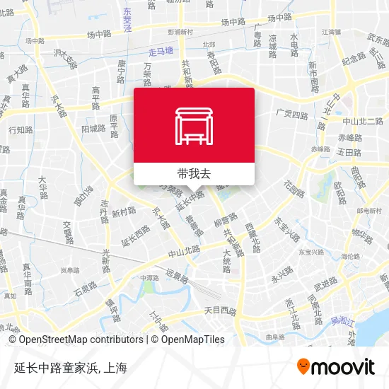 延长中路童家浜地图
