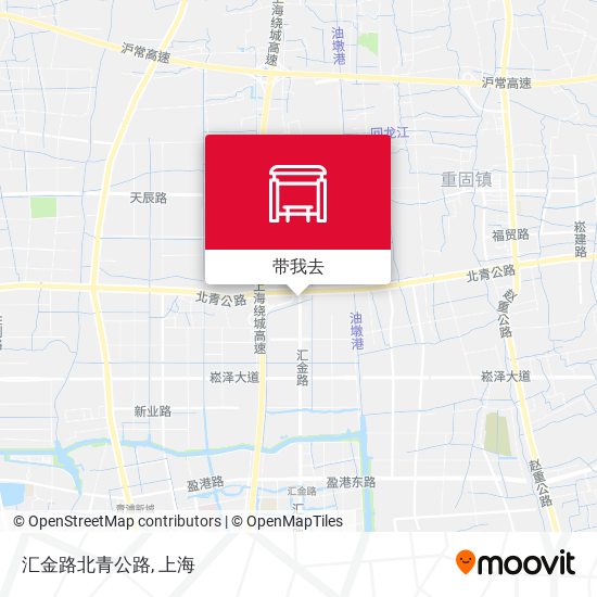 汇金路北青公路地图