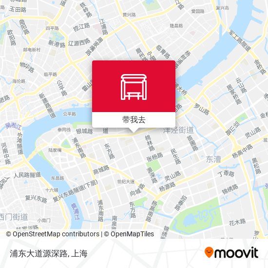 浦东大道源深路地图
