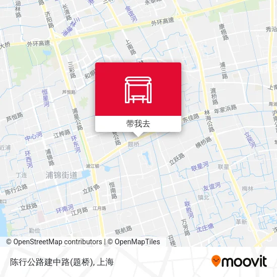 陈行公路建中路(题桥)地图