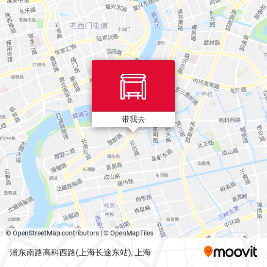 浦东南路高科西路(上海长途东站)地图