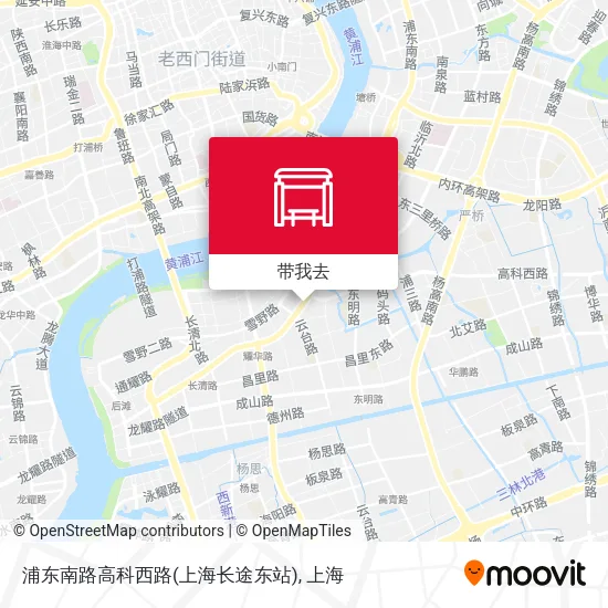 浦东南路高科西路(上海长途东站)地图