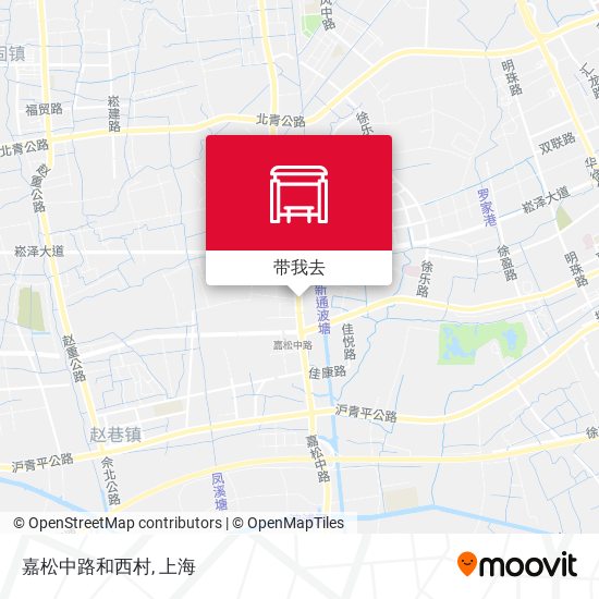 嘉松中路和西村地图