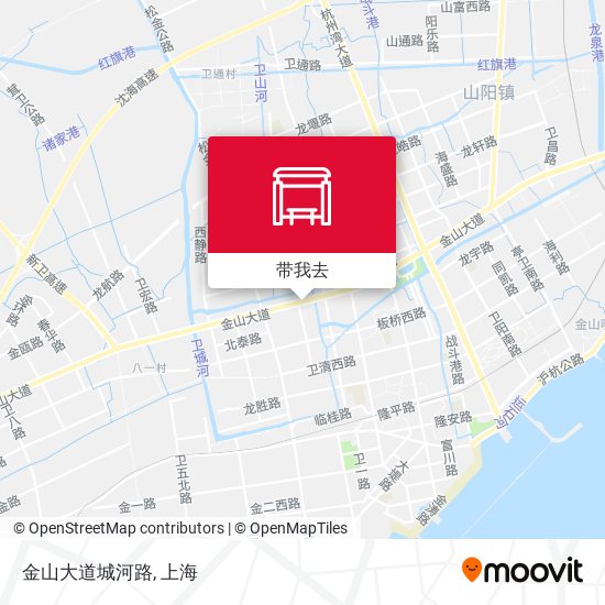 金山大道城河路地图