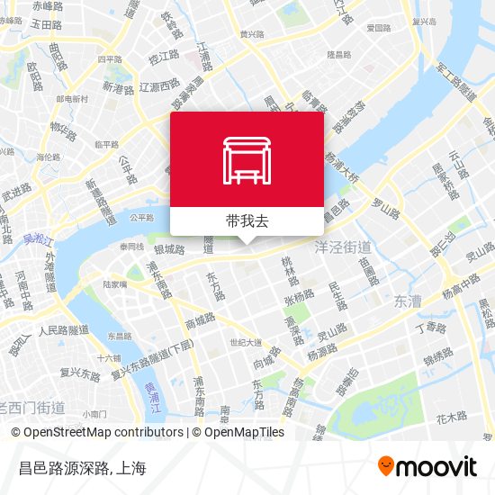 昌邑路源深路地图